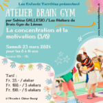 Atelier de Brain Gym - La concentration et la motivation (6 à 14 ans)